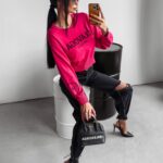 Sweter krótki Kasumi Ola Voga różowy