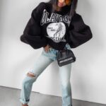 Bluza damska crewneck Oklahoma Ola Voga czarna