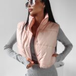 Kamizelka pikowana Puffer Ola Voga beżowa