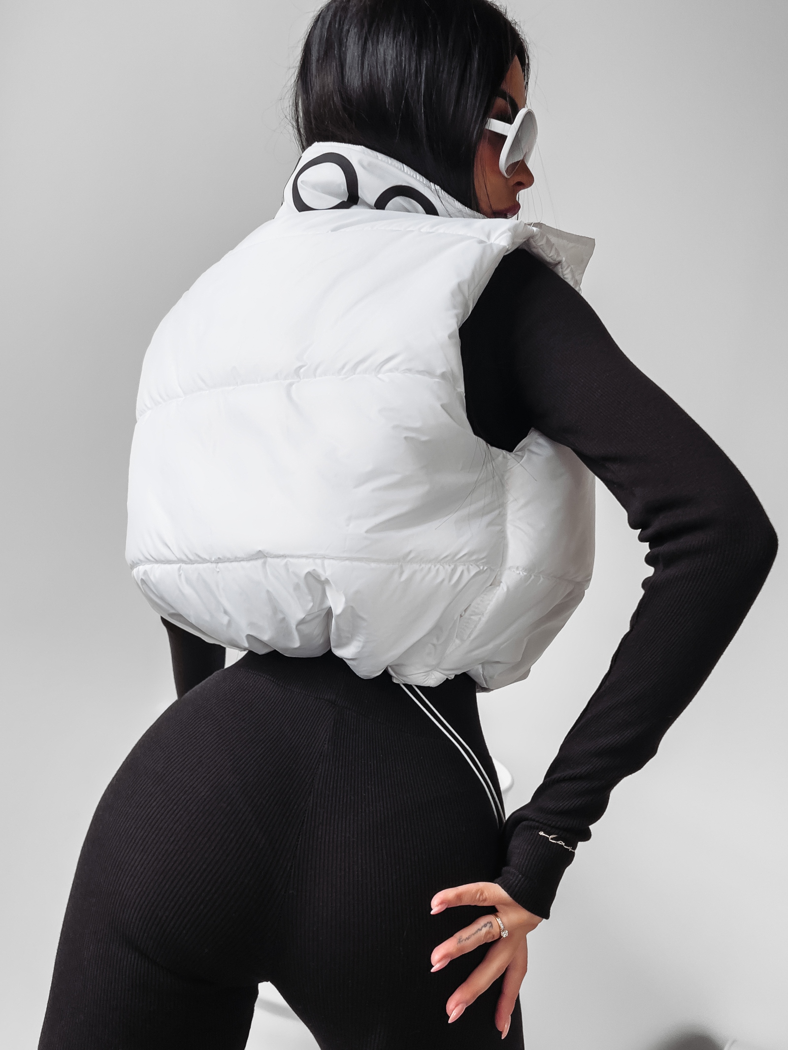 Kamizelka pikowana Puffer Ola Voga ecru Kamizelka pikowana Puffer Ola Voga ecru