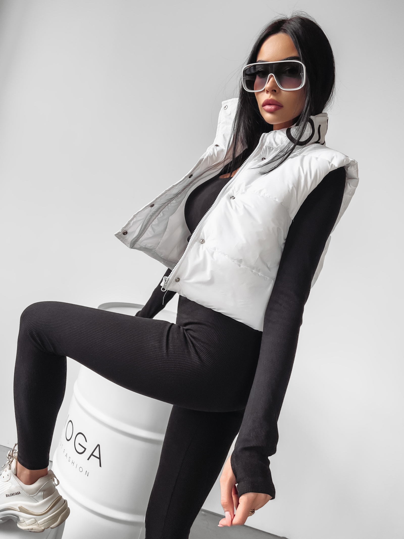 Kamizelka pikowana Puffer Ola Voga ecru Kamizelka pikowana Puffer Ola Voga ecru