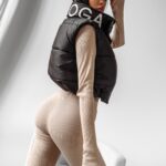 Kamizelka pikowana Puffer Ola Voga czarna