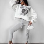 Spodnie dresowe welurowe Supra Ola Voga j.szare