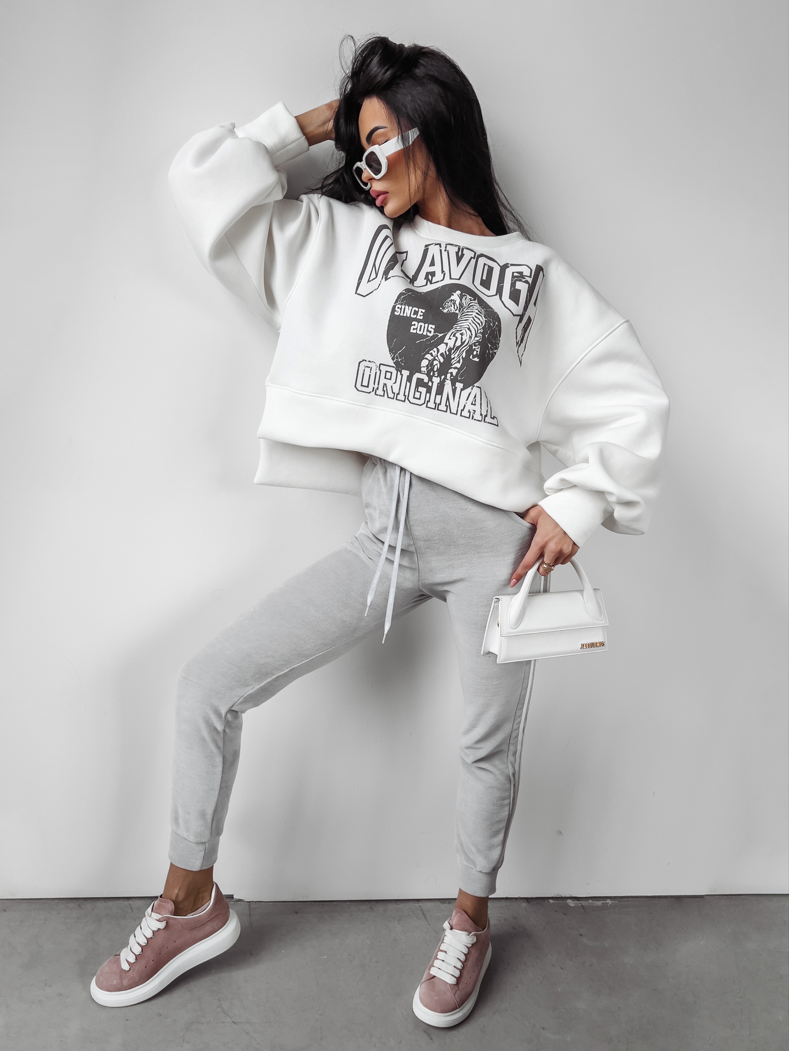 Spodnie dresowe welurowe Supra Ola Voga j.szare