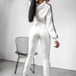 Komplet sportowy bawełniany Stripes Ola Voga ecru