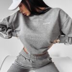 Komplet sportowy bawełniany Stripes Ola Voga szary