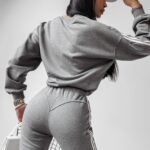 Komplet sportowy bawełniany Stripes Ola Voga szary