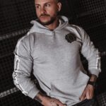 Bluza męska sportowa z lampasem BALANCE OLAVOGA j.szary