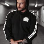 Bluza męska sportowa z lampasem BALANCE OLAVOGA czarna