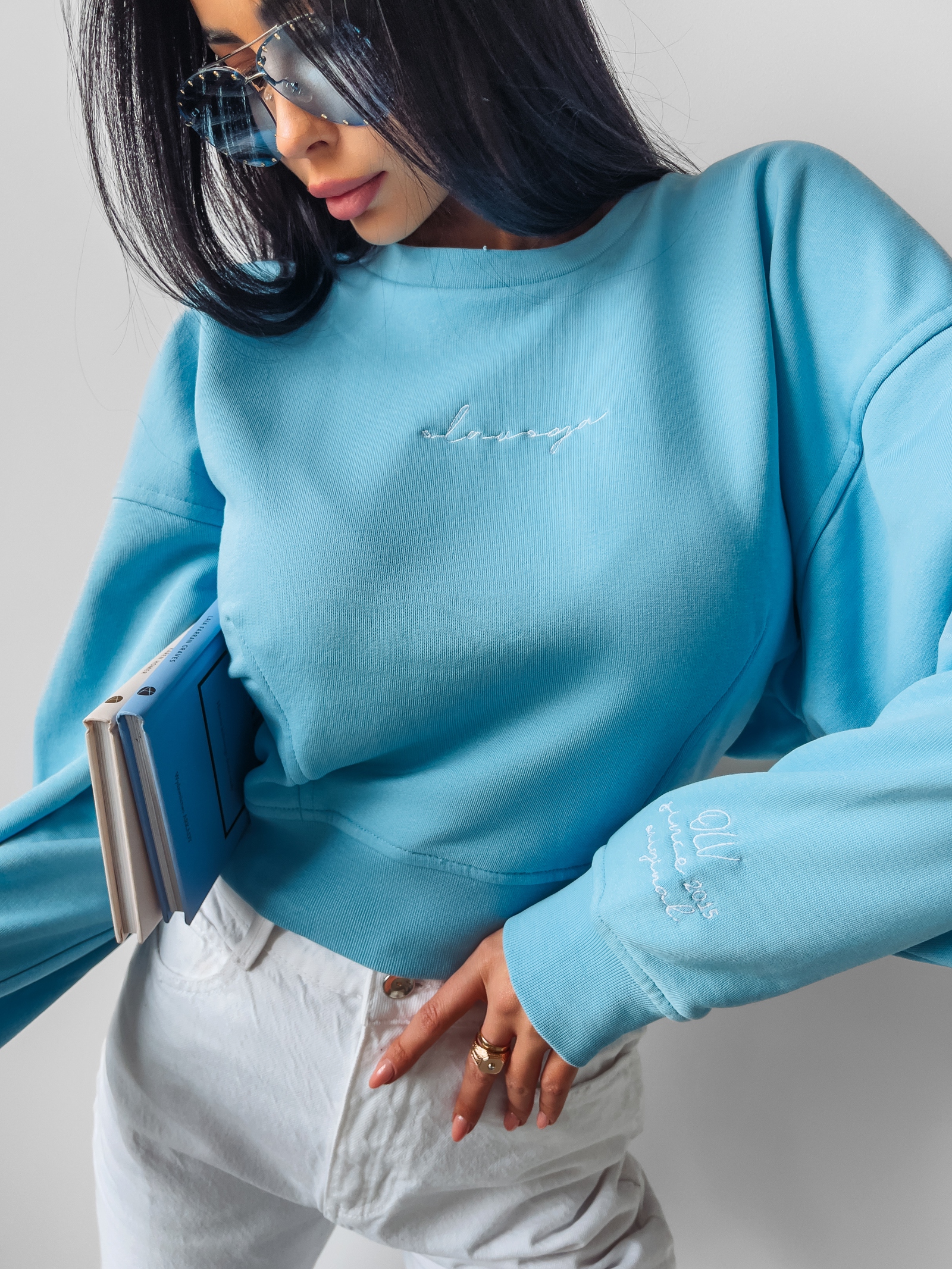 Bluza dresowa Tanes Ola Voga błękitna