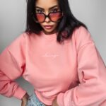 Bluza dresowa Tanes Ola Voga pudrowa