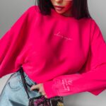 Bluza dresowa Tanes Ola Voga neonowy róż