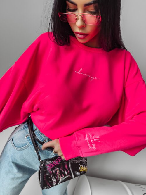 Bluza dresowa Tanes Ola Voga neonowy róż