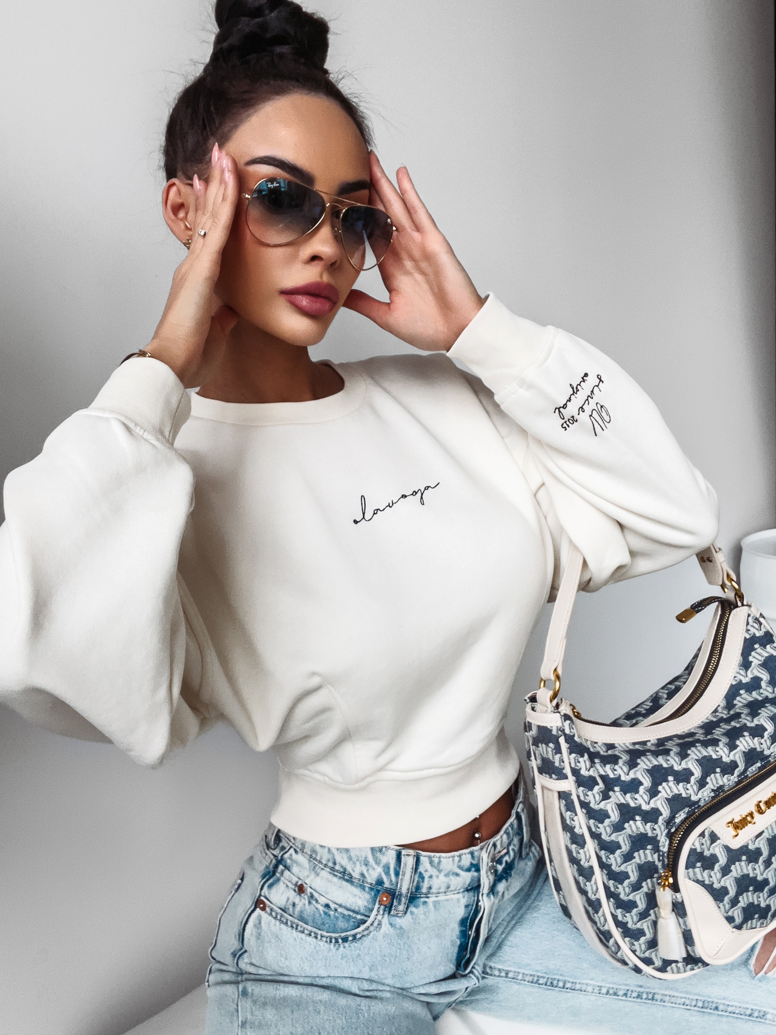 Bluza dresowa Tanes Ola Voga ecru