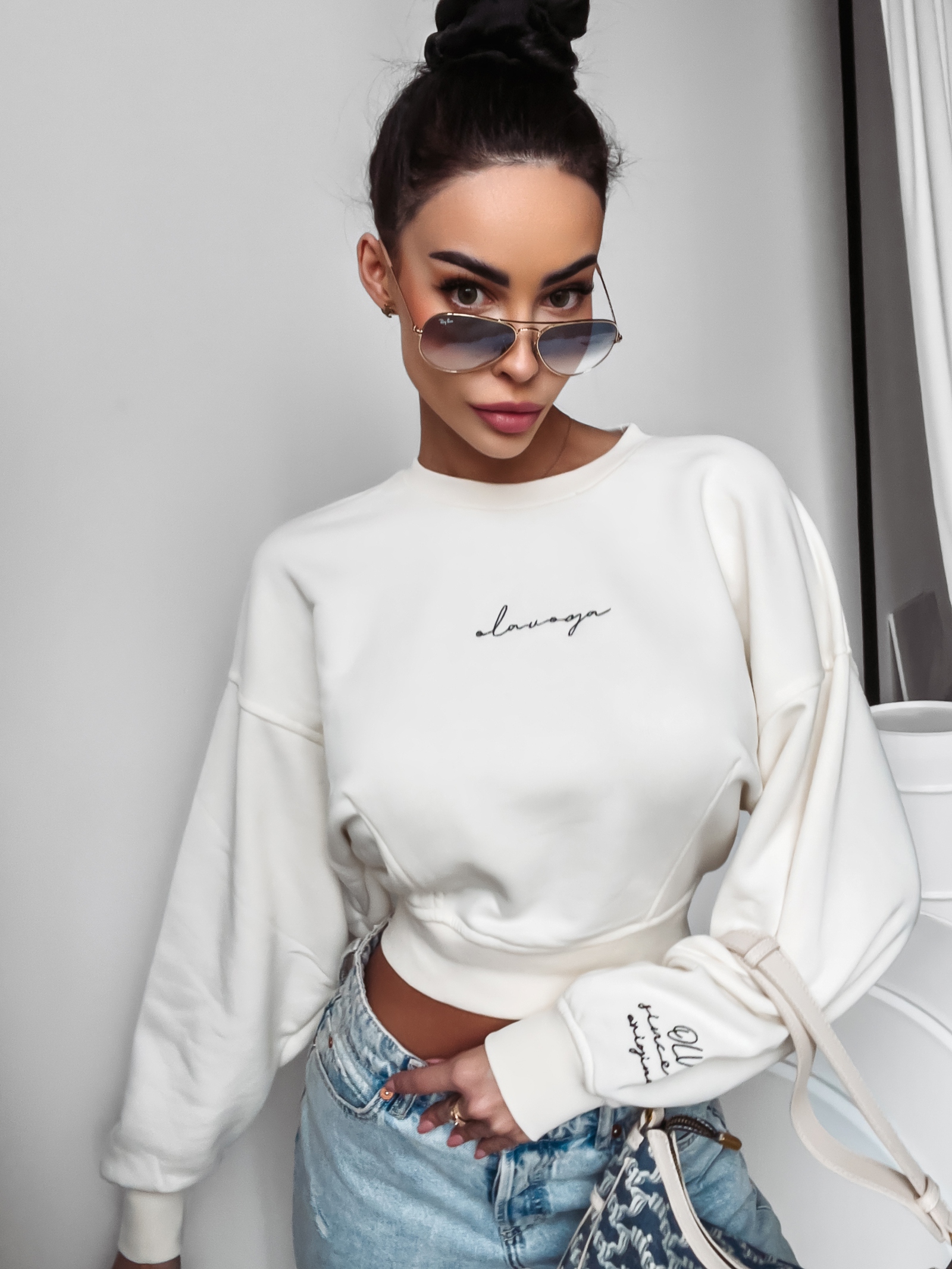 Bluza dresowa Tanes Ola Voga ecru Bluza dresowa Tanes Ola Voga ecru