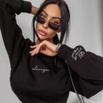 Bluza dresowa Tanes Ola Voga czarna