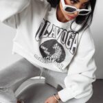 Bluza damska crewneck Oklahoma Ola Voga ecru