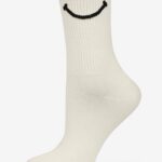 Skarpetki damskie długie SMILE ecru