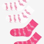 Skarpetki damskie z nadrukiem Baby Girl różowe