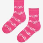 Skarpetki damskie z nadrukiem Baby Girl różowe