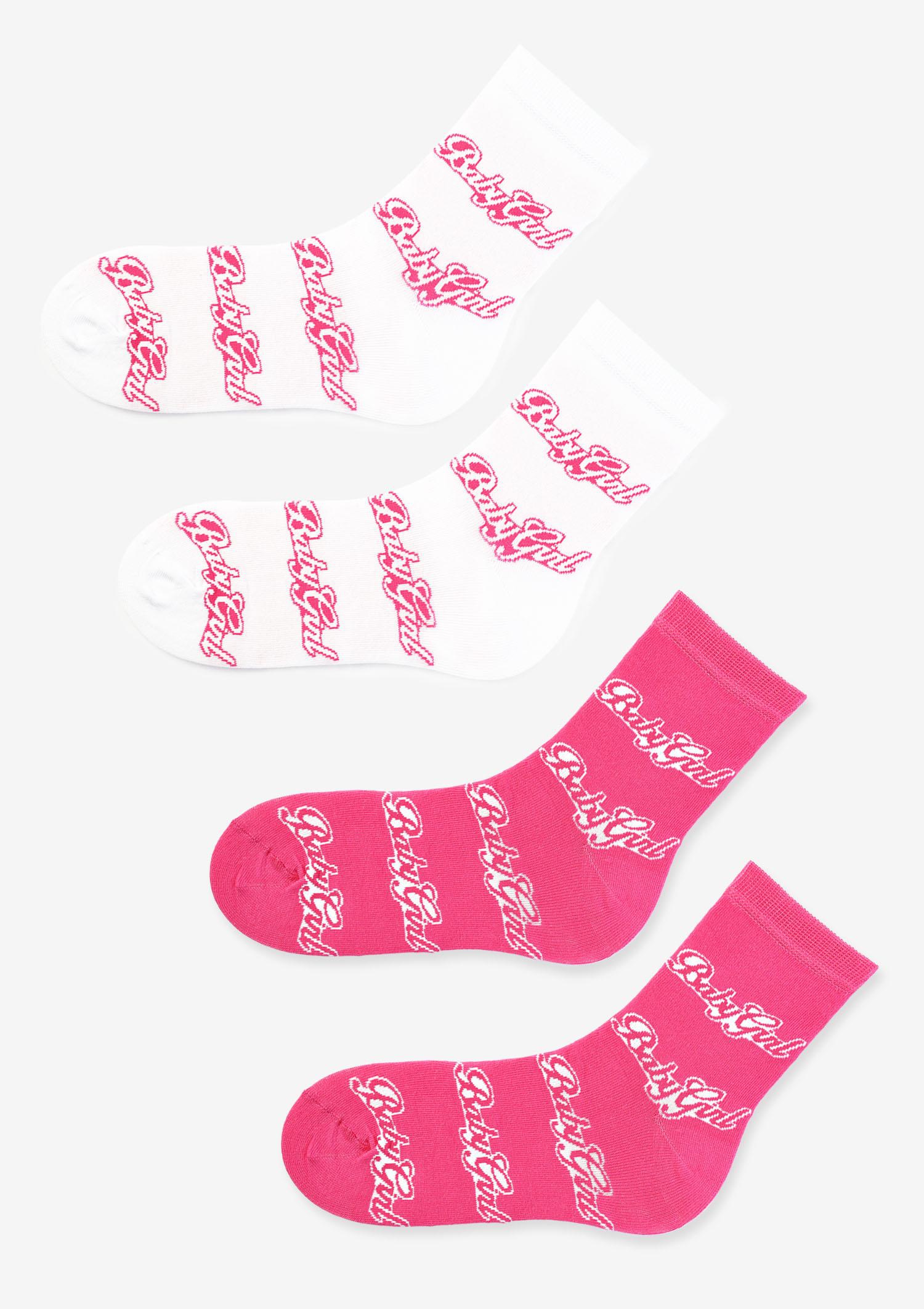 Skarpetki damskie z nadrukiem Baby Girl białe Skarpetki damskie z nadrukiem Baby Girl białe