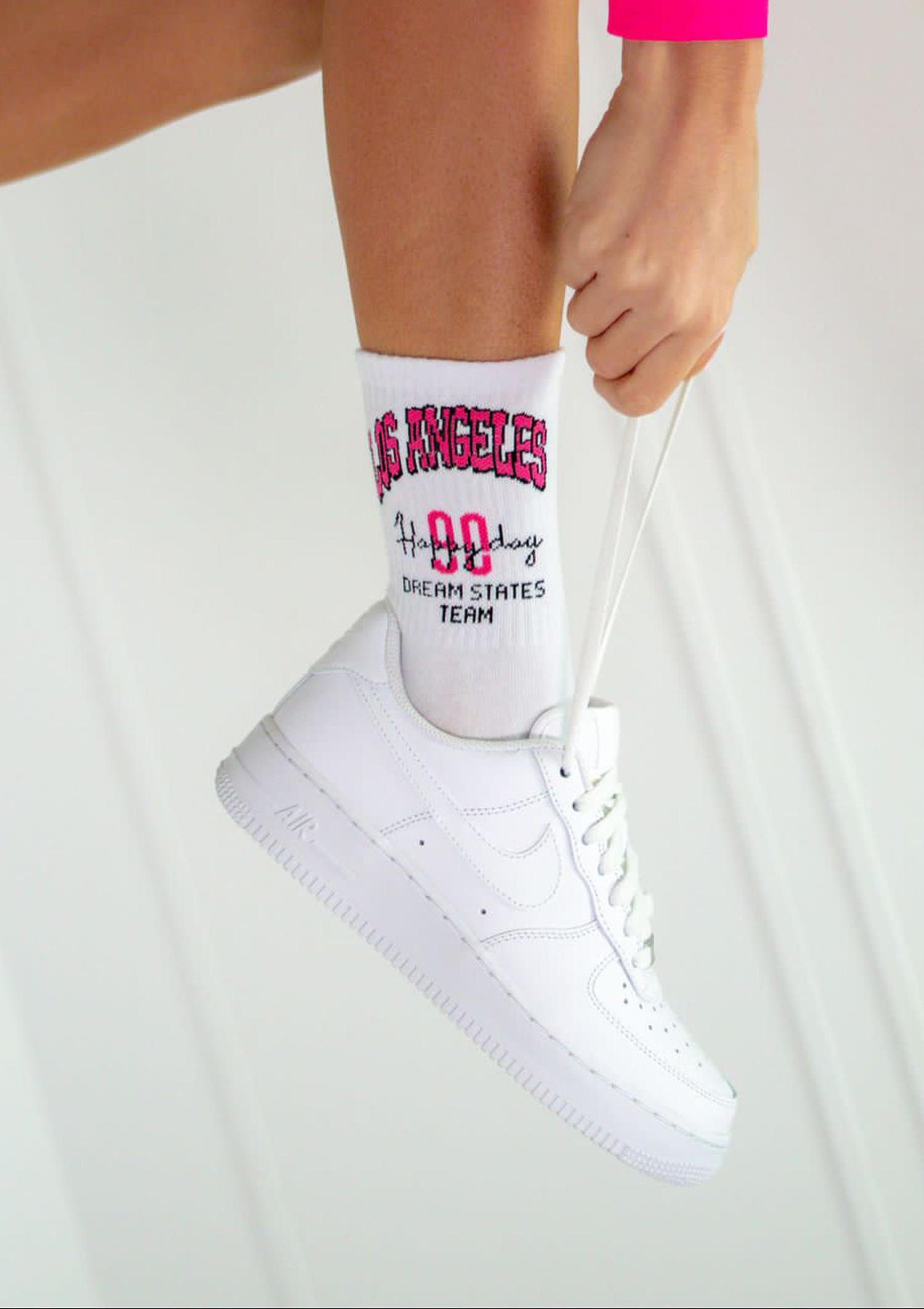 Skarpetki damskie sportowe Los Angeles białe