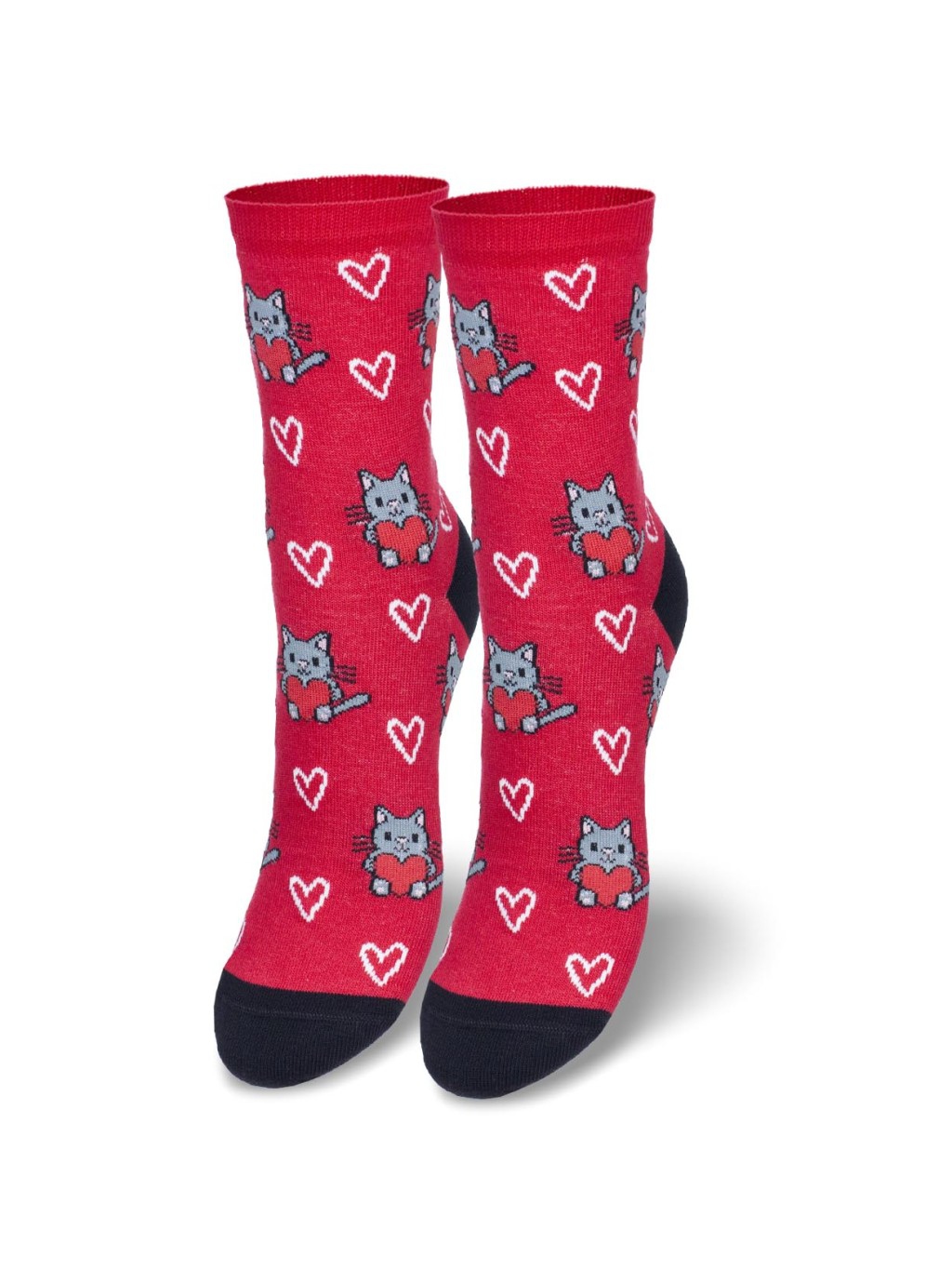 Skarpetki bawełniane Kitty czerwone