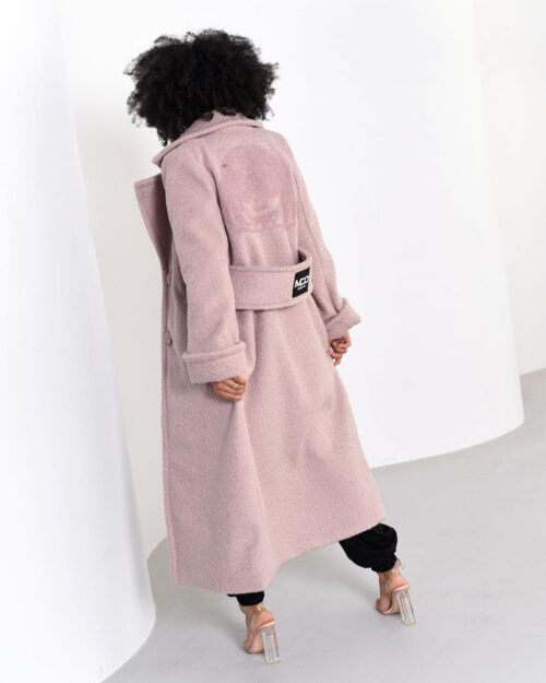 Płaszcz z baranka MC DOLLY pudrowy