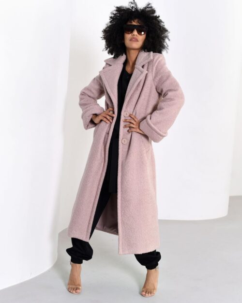 Płaszcz z baranka MC DOLLY pudrowy