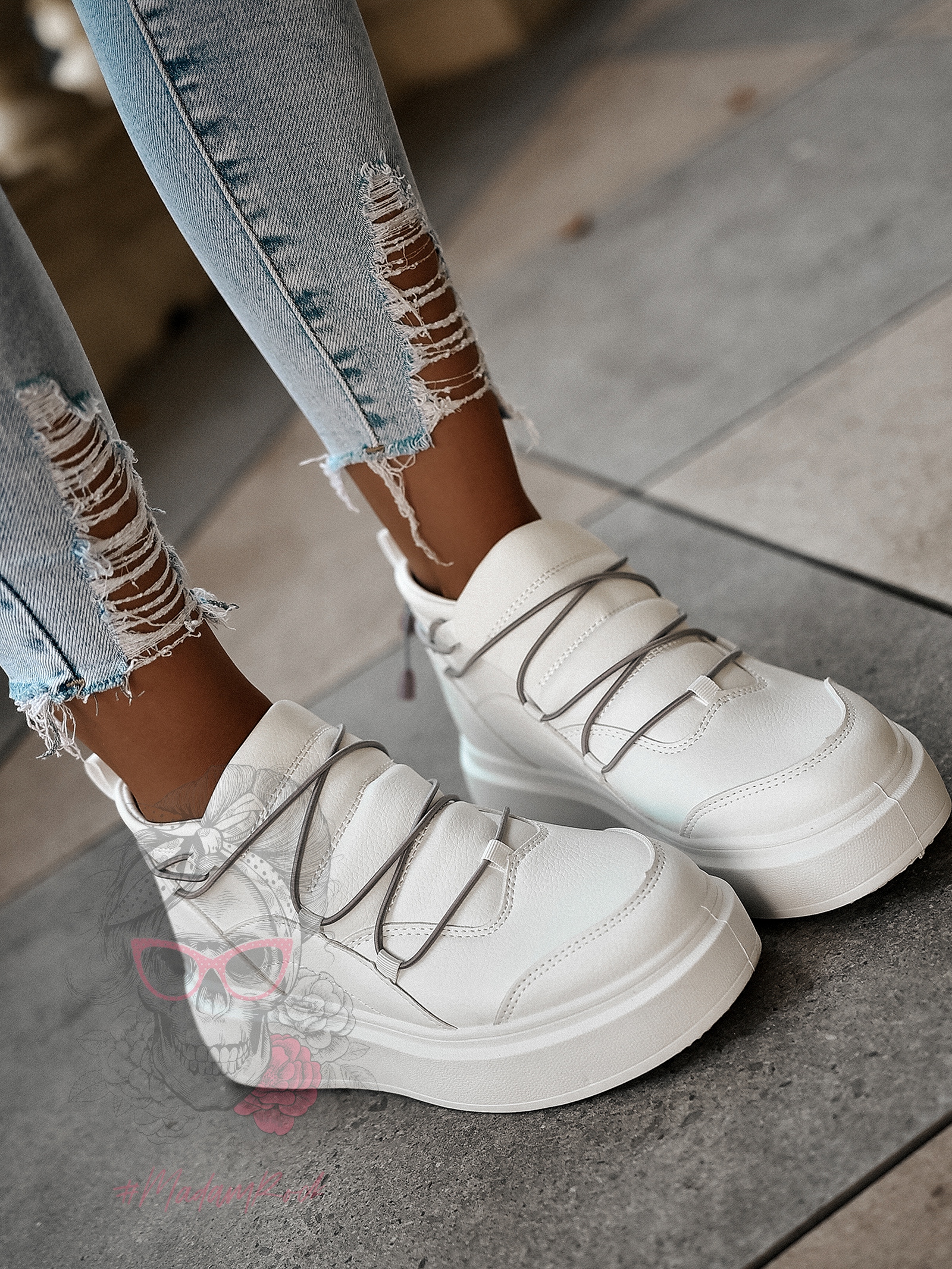 Buty sportowe Madam Foseco białe