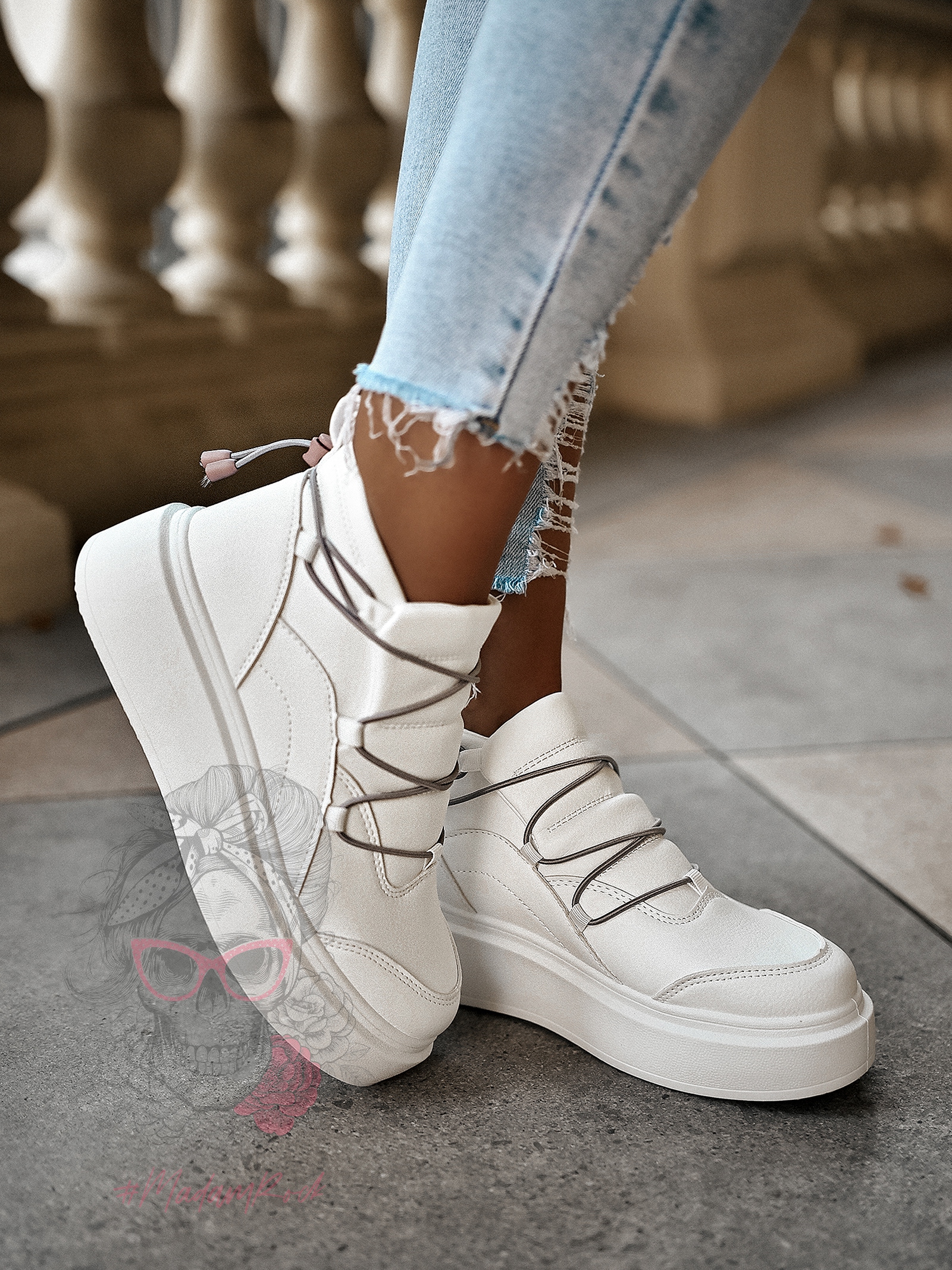 Buty sportowe Madam Foseco białe