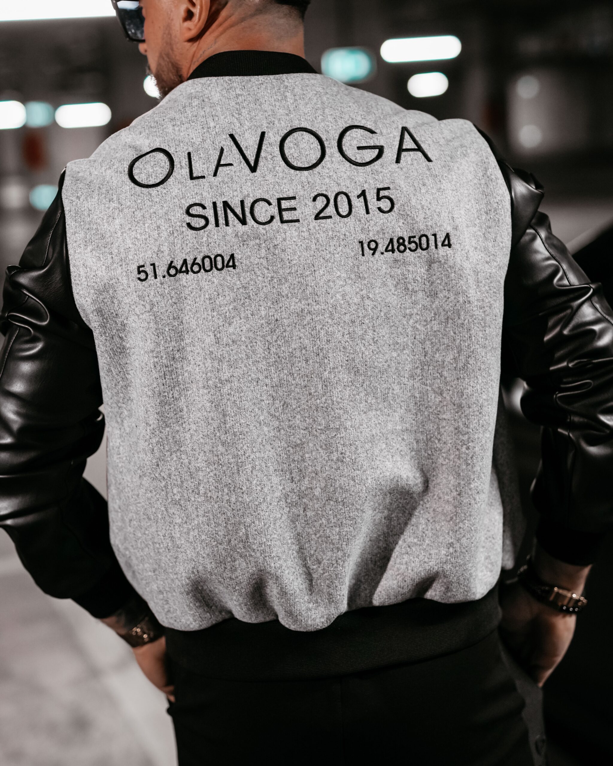 Kurtka męska bomberka Blank Ola Voga szara Kurtka męska bomberka Blank Ola Voga szara