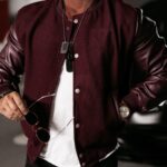 Kurtka męska bomberka Blank Ola Voga bordowa