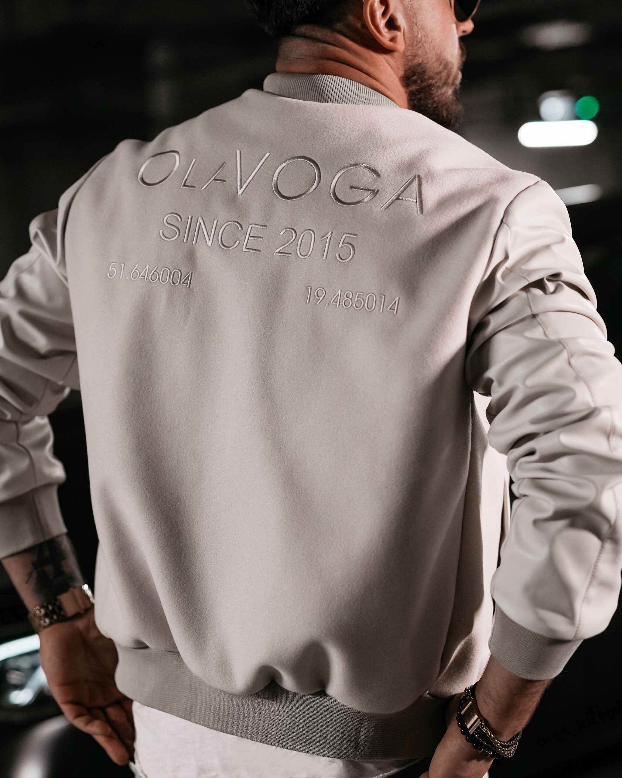 Kurtka męska bomberka Blank Ola Voga beżowa Kurtka męska bomberka Blank Ola Voga beżowa