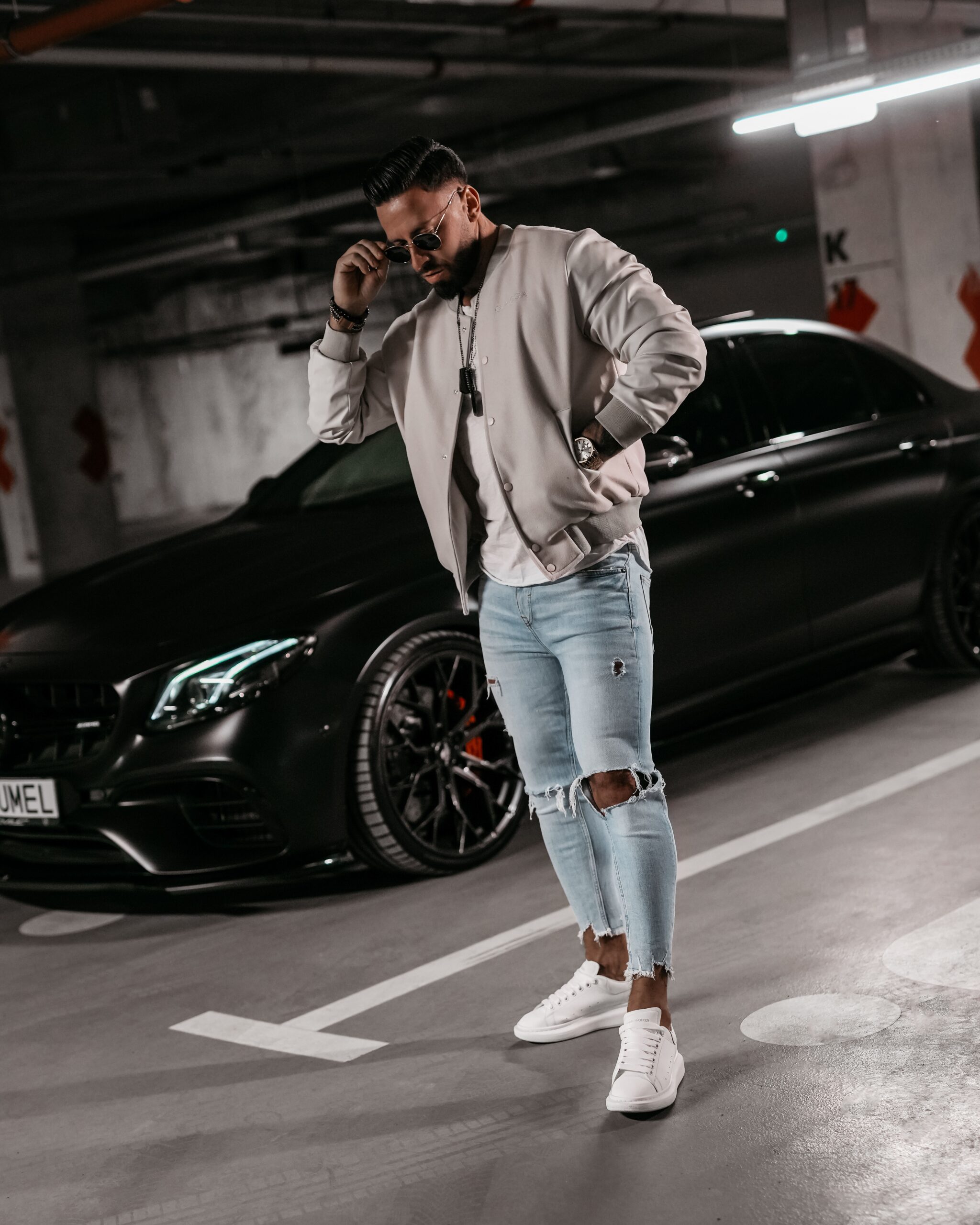 Kurtka męska bomberka Blank Ola Voga beżowa Kurtka męska bomberka Blank Ola Voga beżowa