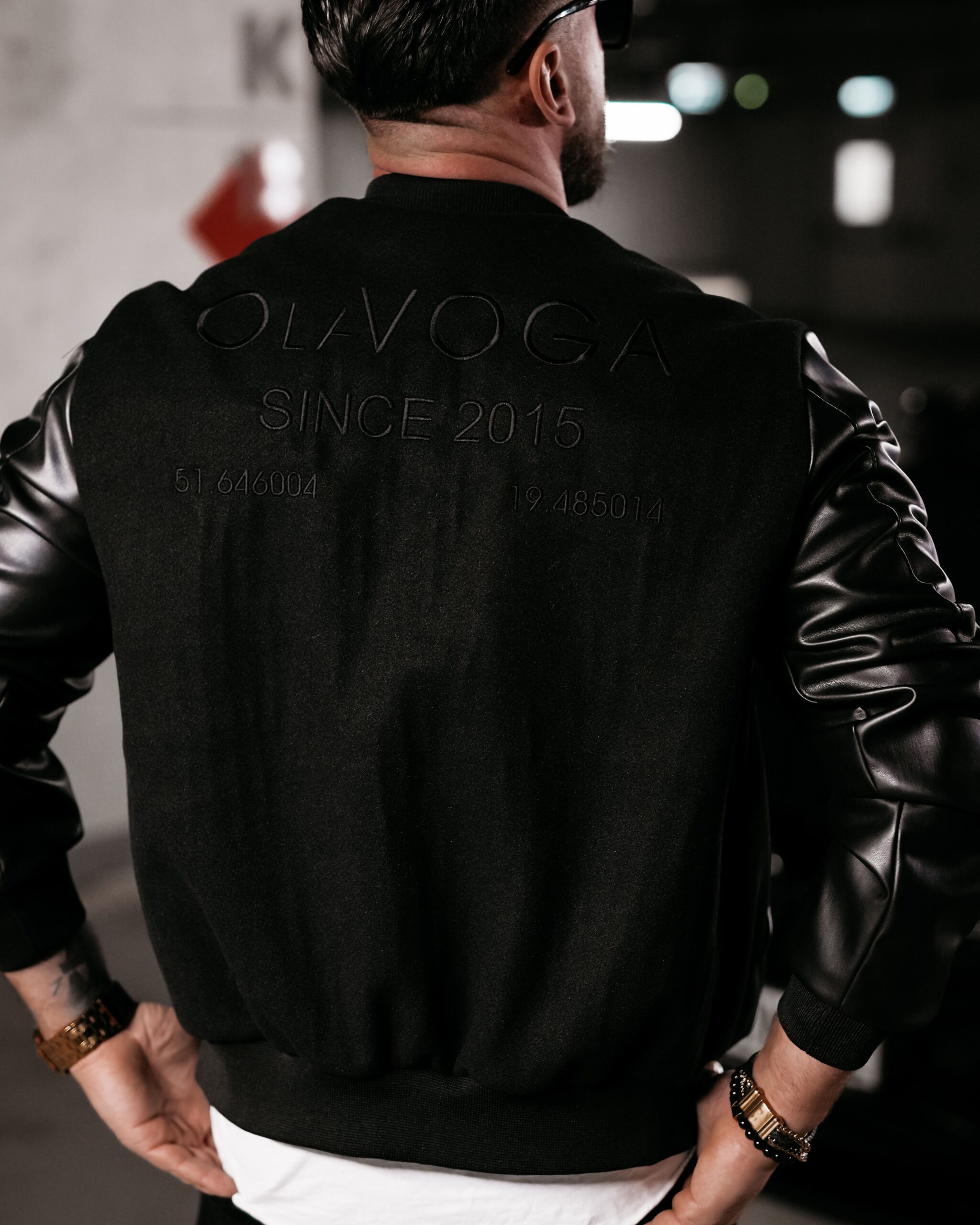 Kurtka męska bomberka Blank Ola Voga czarna