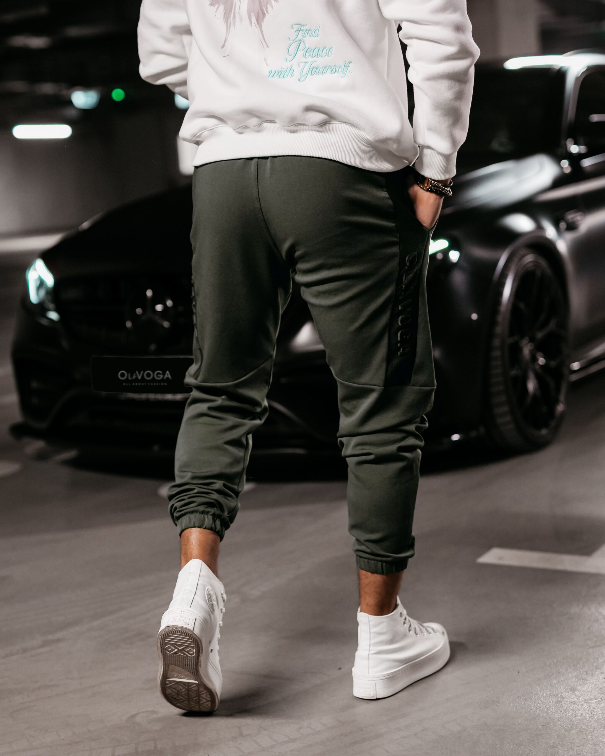 Spodnie dresowe męskie Forest Ola Voga khaki Spodnie dresowe męskie Forest Ola Voga khaki