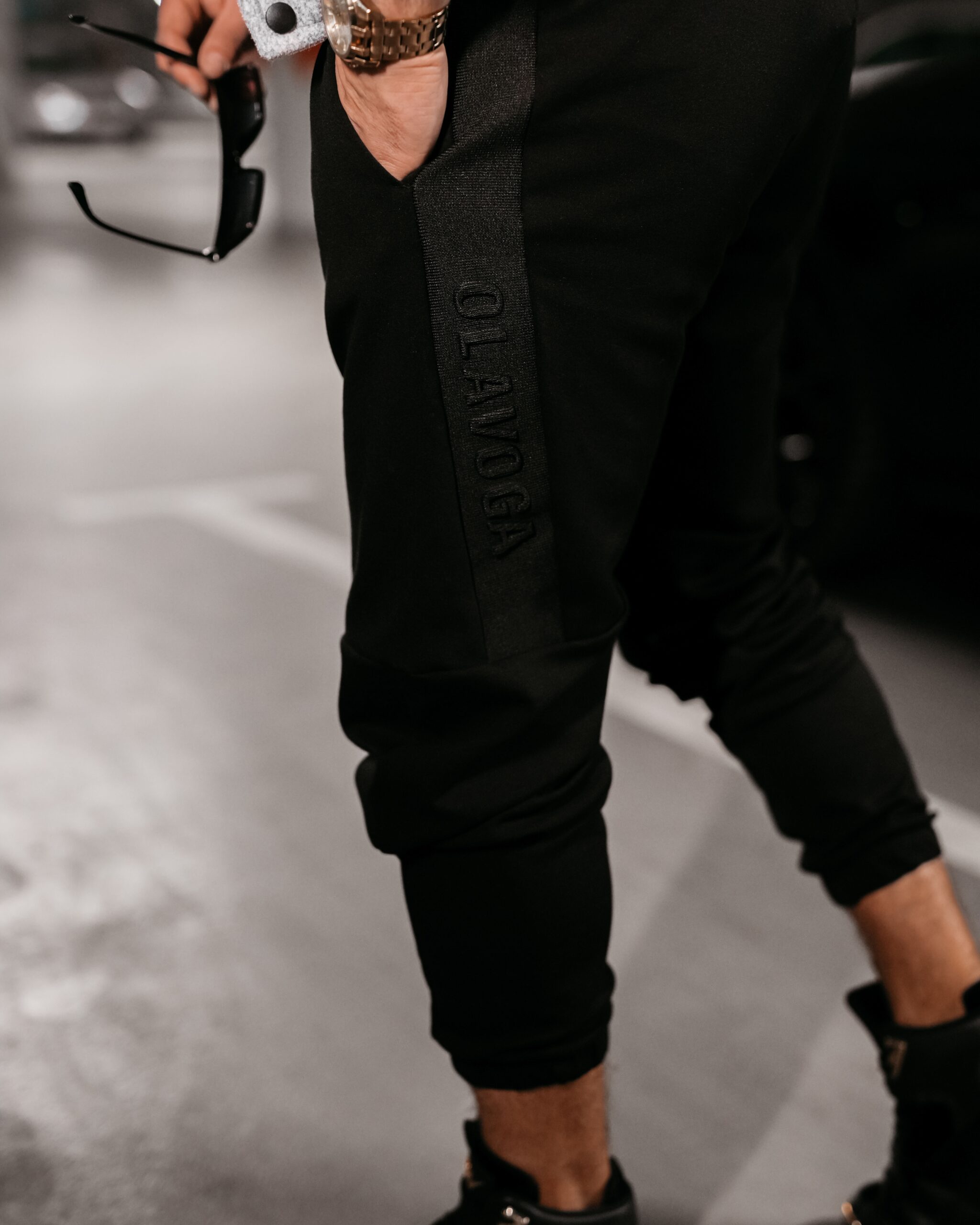 Spodnie dresowe męskie Forest Ola Voga czarne Spodnie dresowe męskie Forest Ola Voga czarne