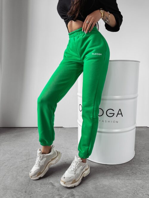 Spodnie sportowe dzianinowe Ambros Ola Voga zielone