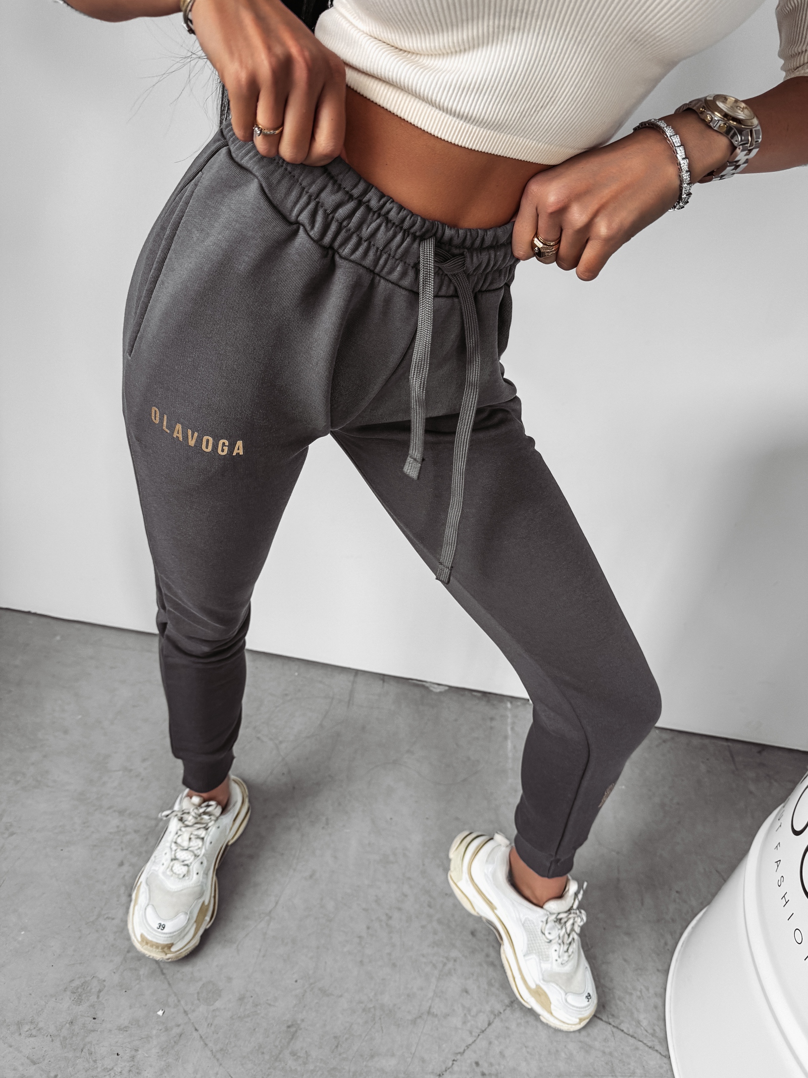 Spodnie jogger dresowe Herbie Ola Voga grafitowe