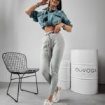 Spodnie dzianinowe Sachet Ola Voga szare