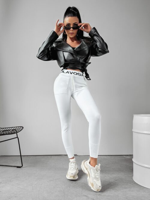 Spodnie dzianinowe Sachet Ola Voga ecru