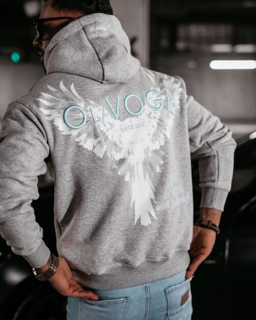Bluza męska hoodie kangurka Eagle Ola Voga szara