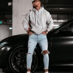 Bluza męska hoodie kangurka Eagle Ola Voga szara