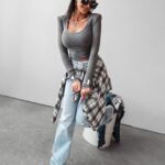 Bluzka gładka BASIC Fate Ola Voga grafitowa