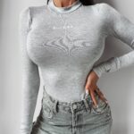 Bluzka BASIC gładka Jenny Ola Voga szara