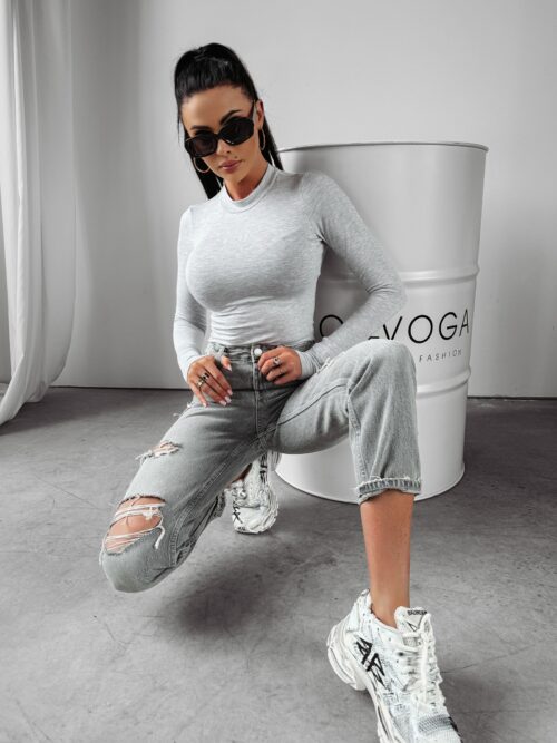 Bluzka BASIC gładka Jenny Ola Voga szara