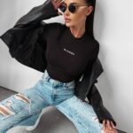 Bluzka BASIC gładka Jenny Ola Voga czarna