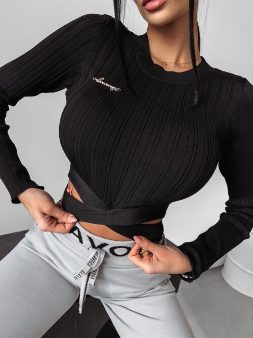 Top dopasowany Emeli Ola Voga czarny