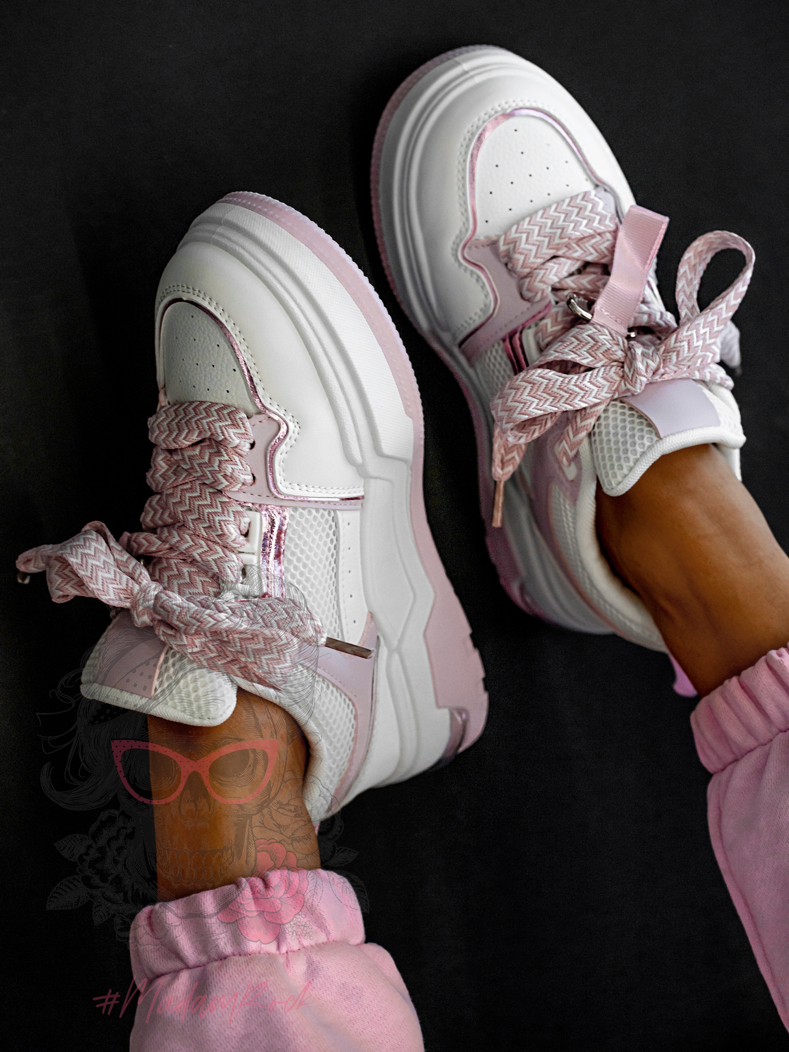 Buty sportowe Madam Cendis pudrowe